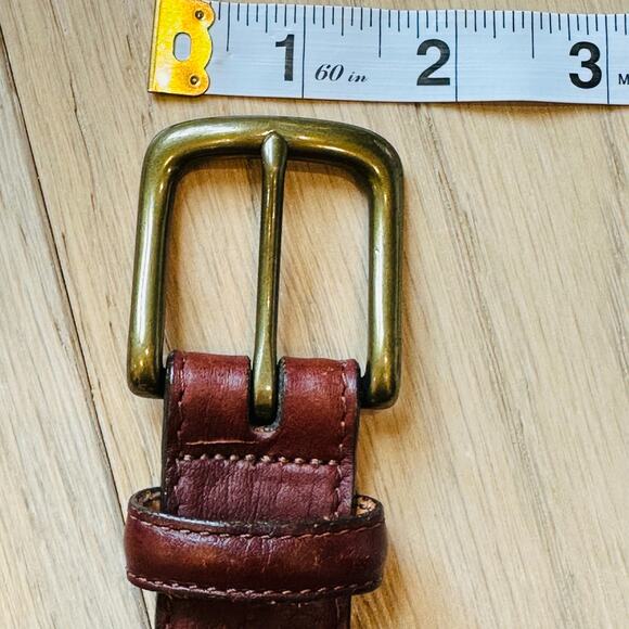 Vintage ORVIS Made in USA Brown Leather Security Hidden-Zipper Money Belt Sz 34 - Picture 6 of 7